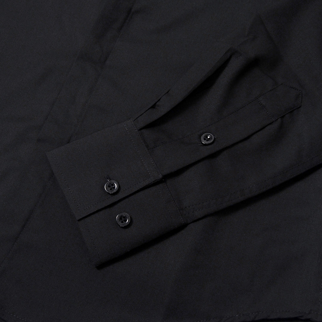 Slim-Fit Executive Hidden-Button Long Sleeve Shirt - 66 - High Cultured