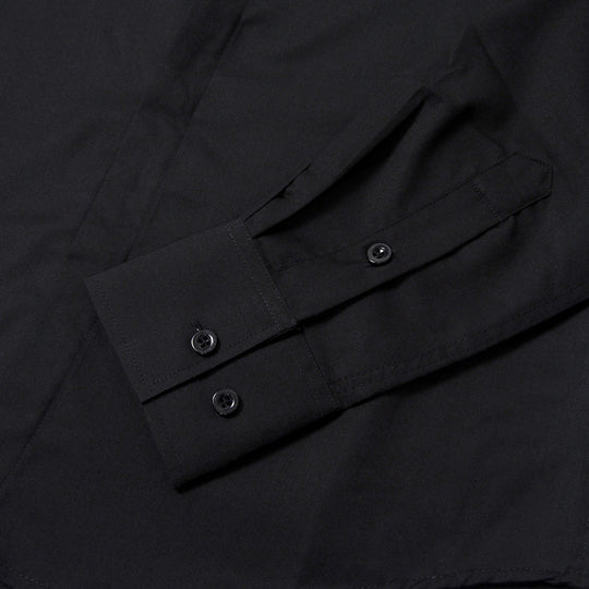 Slim-Fit Executive Hidden-Button Long Sleeve Shirt - 66 - High Cultured