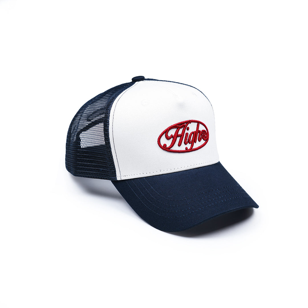 HIGH Round Opulent Logo Mesh A-Frame Cap - 199