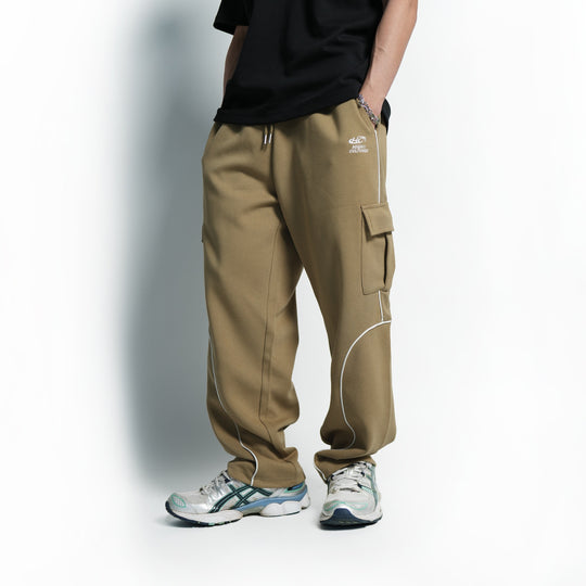High Cultured Linear Stripes Long Cargo Pants - 153