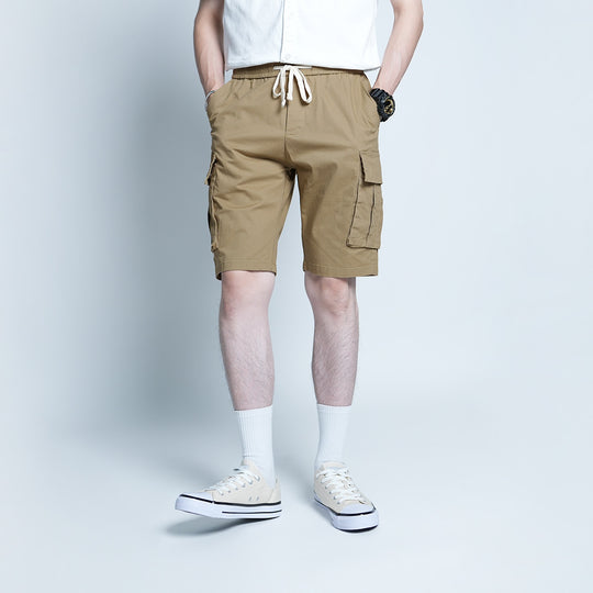 Elastic Cargo Short Pants - 104