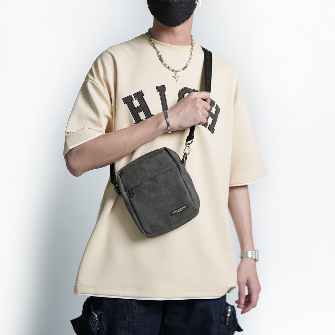 Aged Leather Shoulder Bag - 79