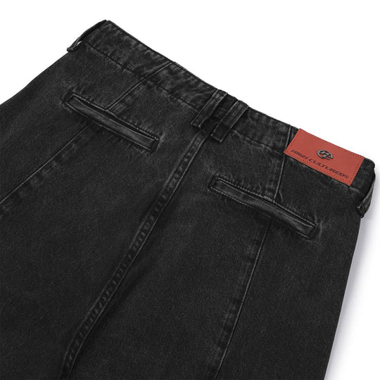 HIGH CULTURED Washed Barrel Cargo Long Jeans - 100