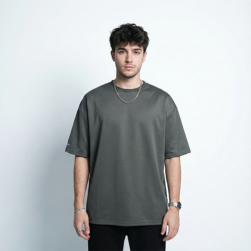 Hugh Space Cotton Loose Tee - 1023