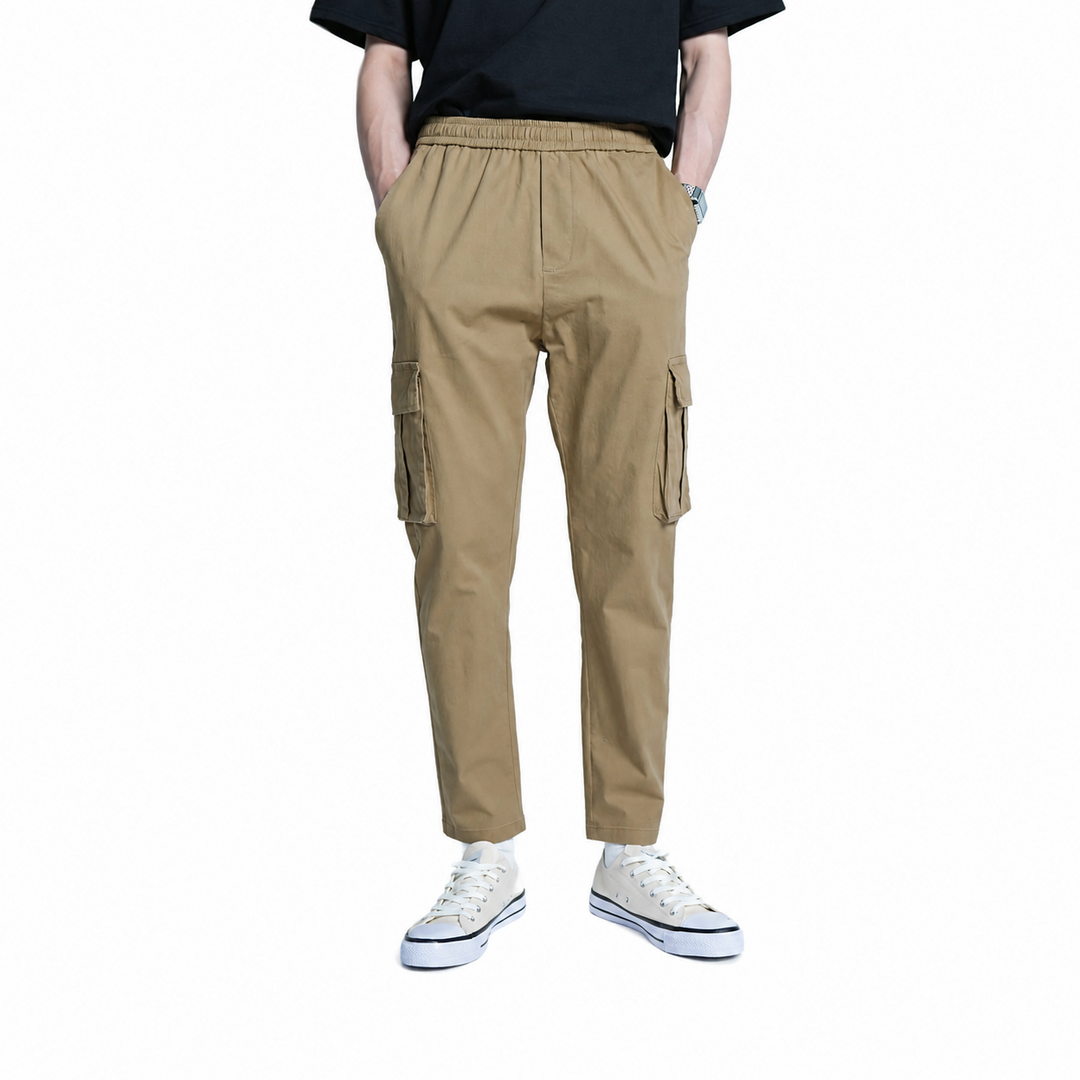 Elastic Cargo Cropped Pants - 139