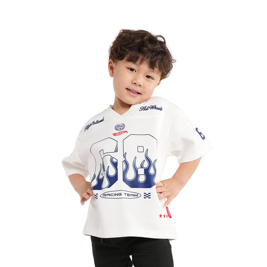Hot Wheels x HIGH CULTURED Racing Team Kids Boxy Jersey Tee - 0018