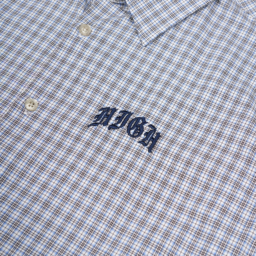 High Cultured Old English Logo Short Sleeve Boxy Check Shirt - 95