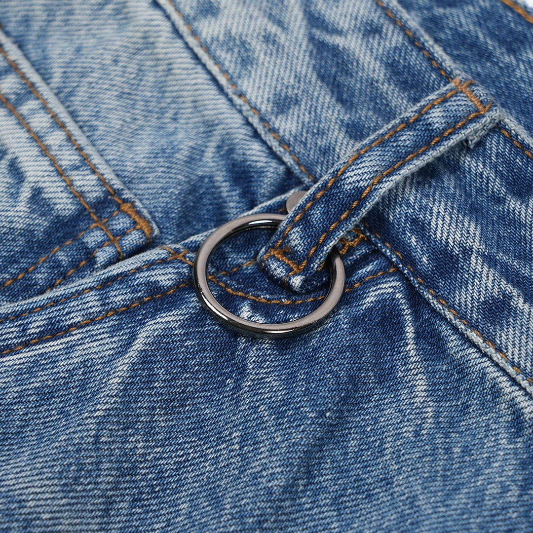 Heritage Script Washed Baggy Long Jeans - 99