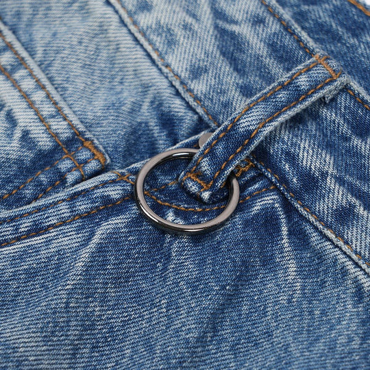 Heritage Script Washed Baggy Long Jeans - 99