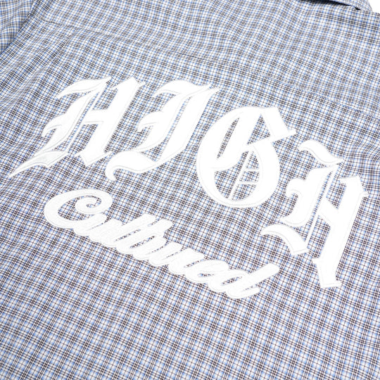 High Cultured Old English Logo Short Sleeve Boxy Check Shirt - 95