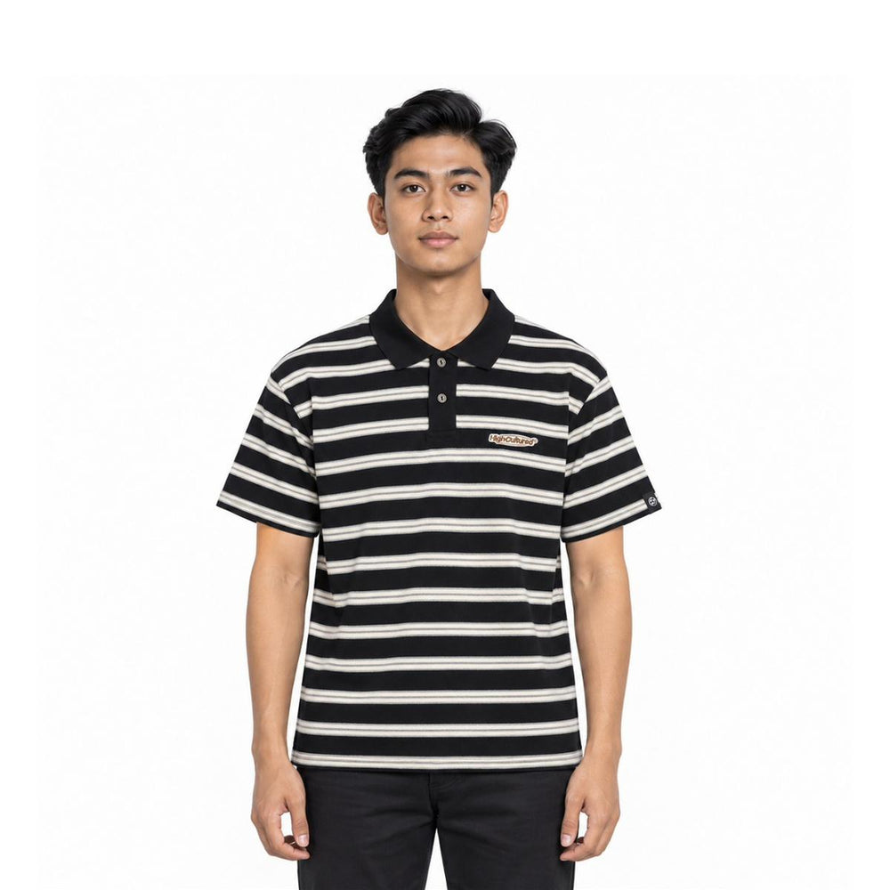 Street Era Metro Striped Boxy Collar Tee - 147