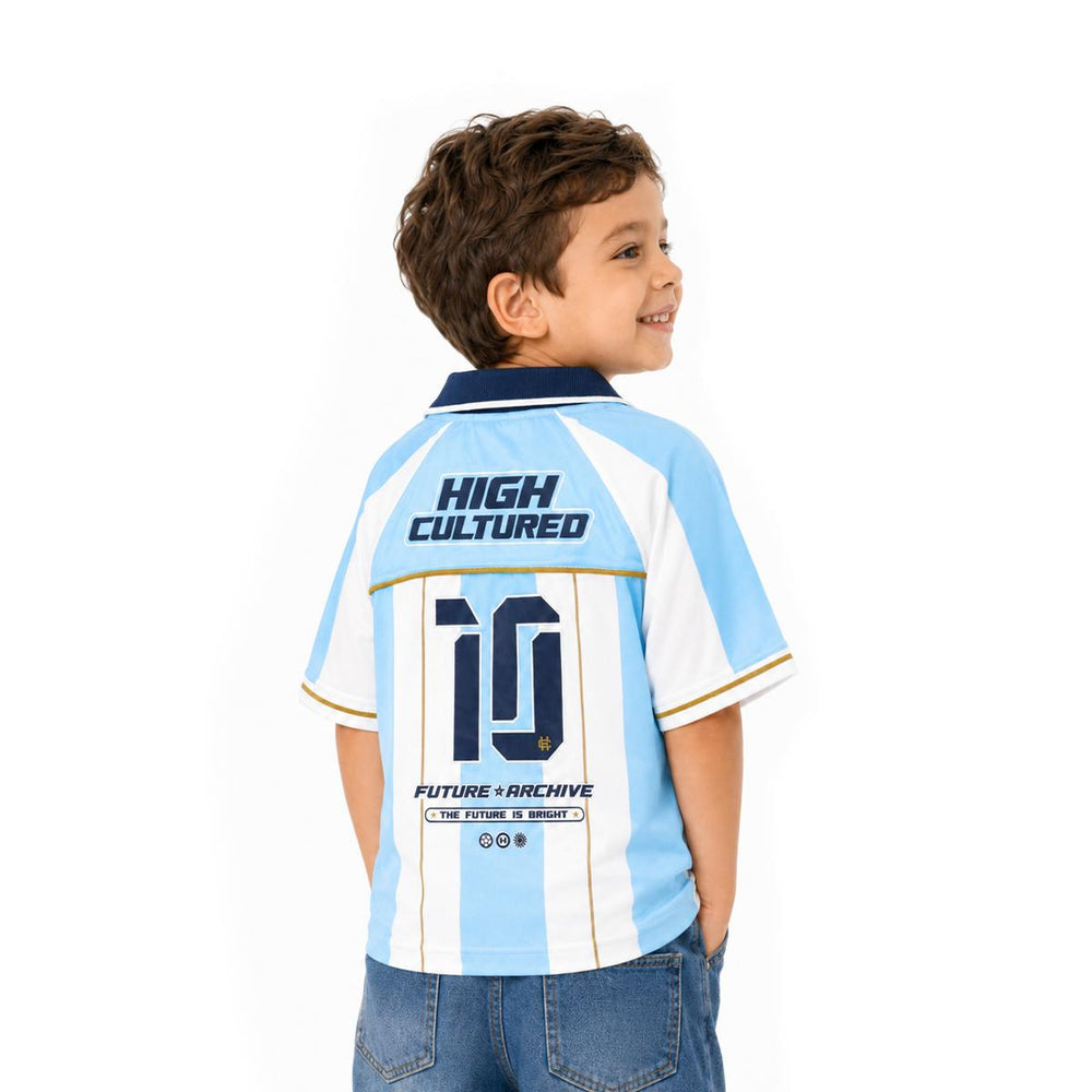 HIGH CULTURED Argentina World Cup Kids Jersey Polo Tee - 0021