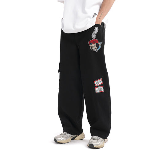HIGH CULTURED X KATUN Street Graffiti Baggy Long Jeans - 97