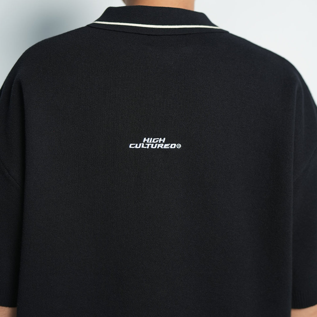 HIGH CULTURED Speedster Logo Knitted Polo Tee - 158