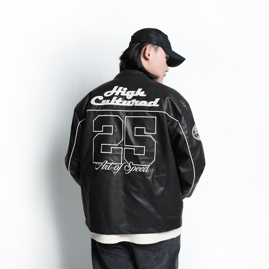 HC x Art Of Speed Leather Biker Jacket - 138