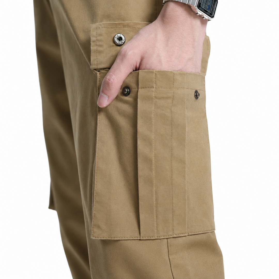 Elastic Cargo Cropped Pants - 139