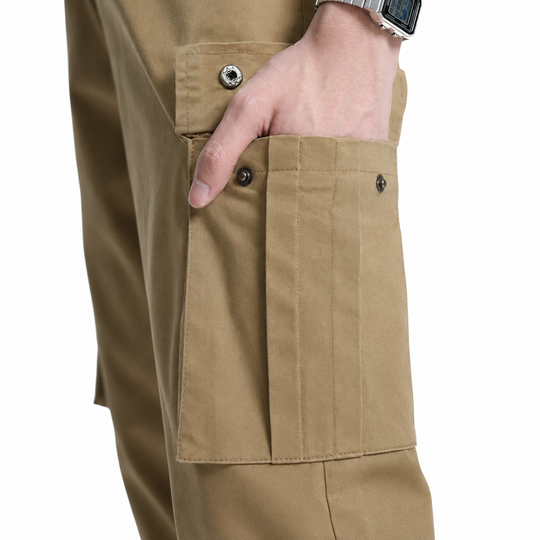 Elastic Cargo Cropped Pants - 139