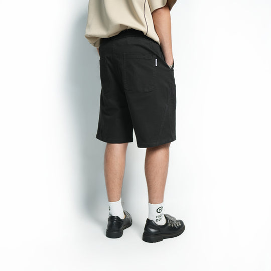 Classic Curve Panel Loose Short Pants - 118