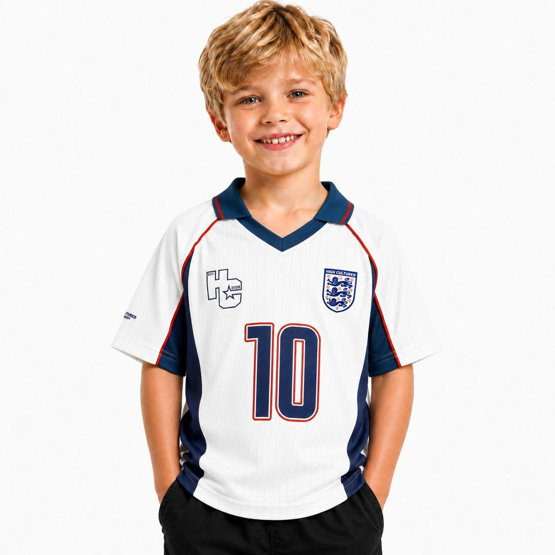HIGH CULTURED England World Cup Jersey Kids Polo Tee - 0022