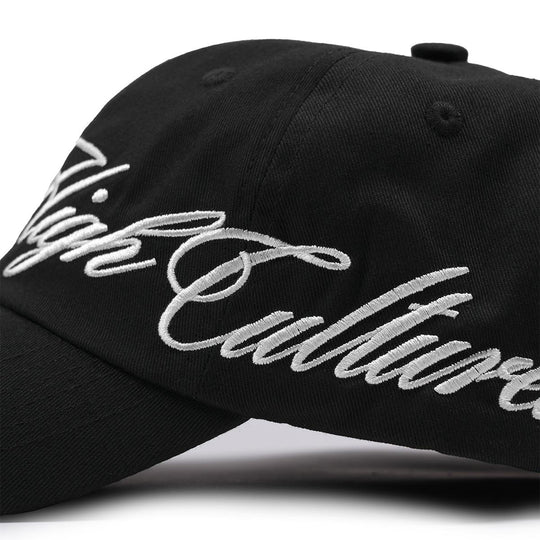 HIGH CULTURED Noir Script Baseball Cap - 212