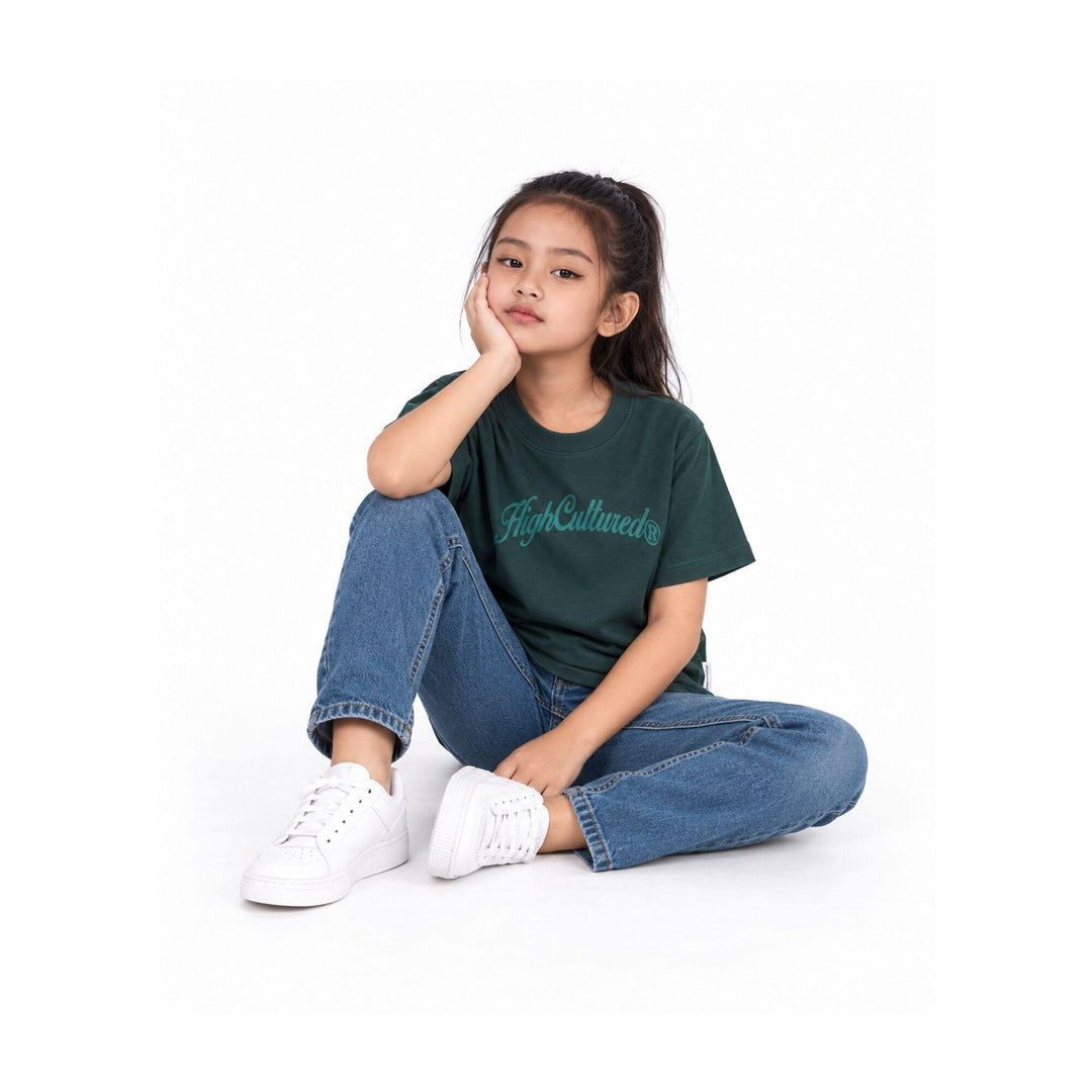HIGH CULTURED Retro Script Kids Tee - 0027