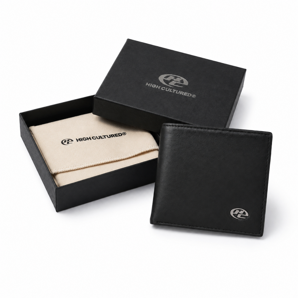HIGH CULTURED Brand Mark Genuine Leather RFID Men’s Wallet - 40