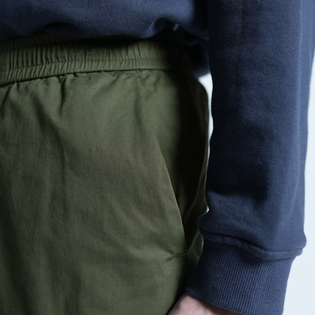 Elastic Patch Pocket Jogger Pants - 136