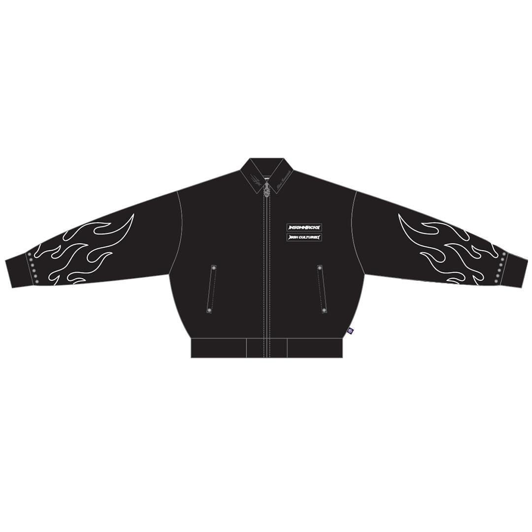 HIGH CULTURED X INSOMNIACKS Flame Bomber Jacket - 160