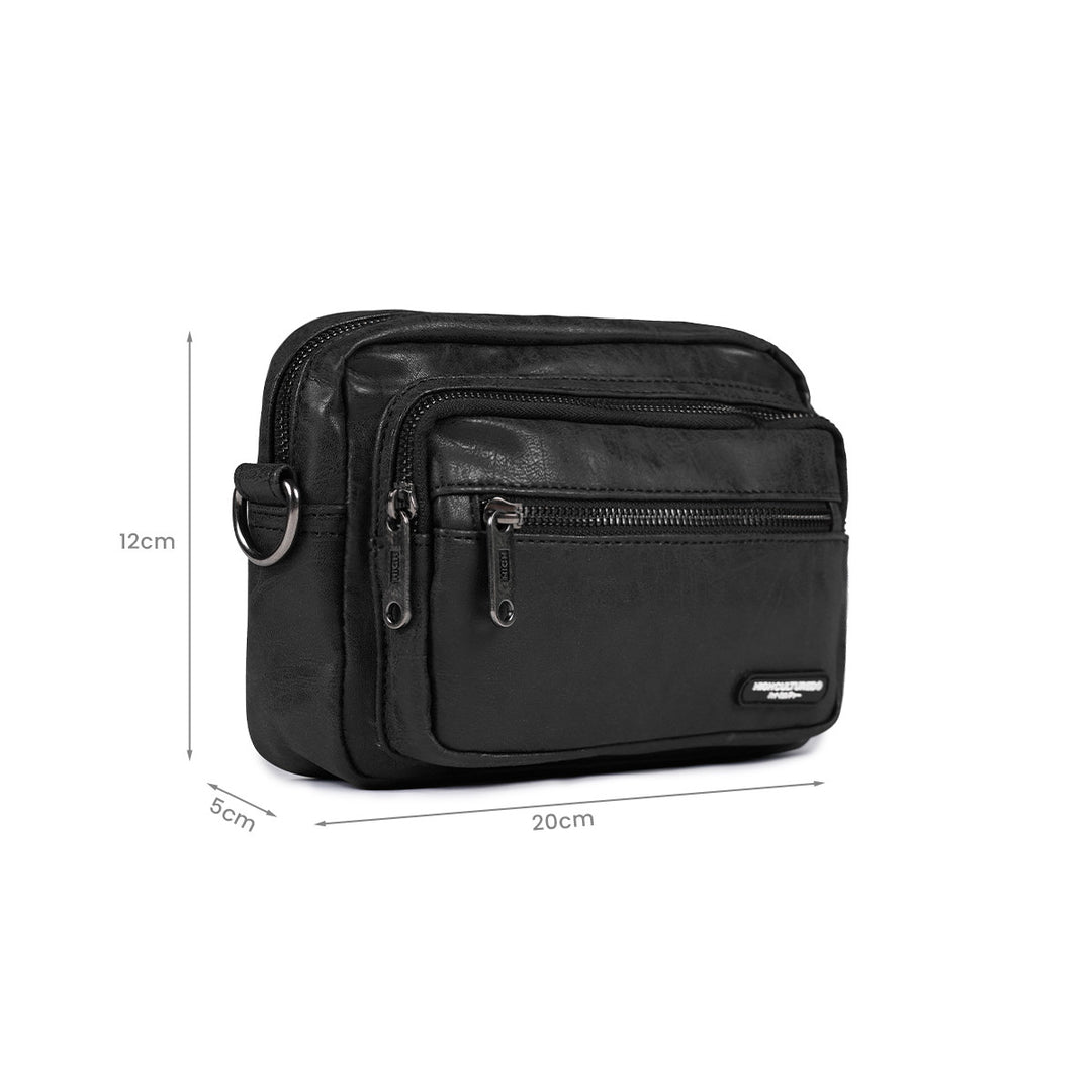 Aged Leather Cross Body Shoulder Bag - 80