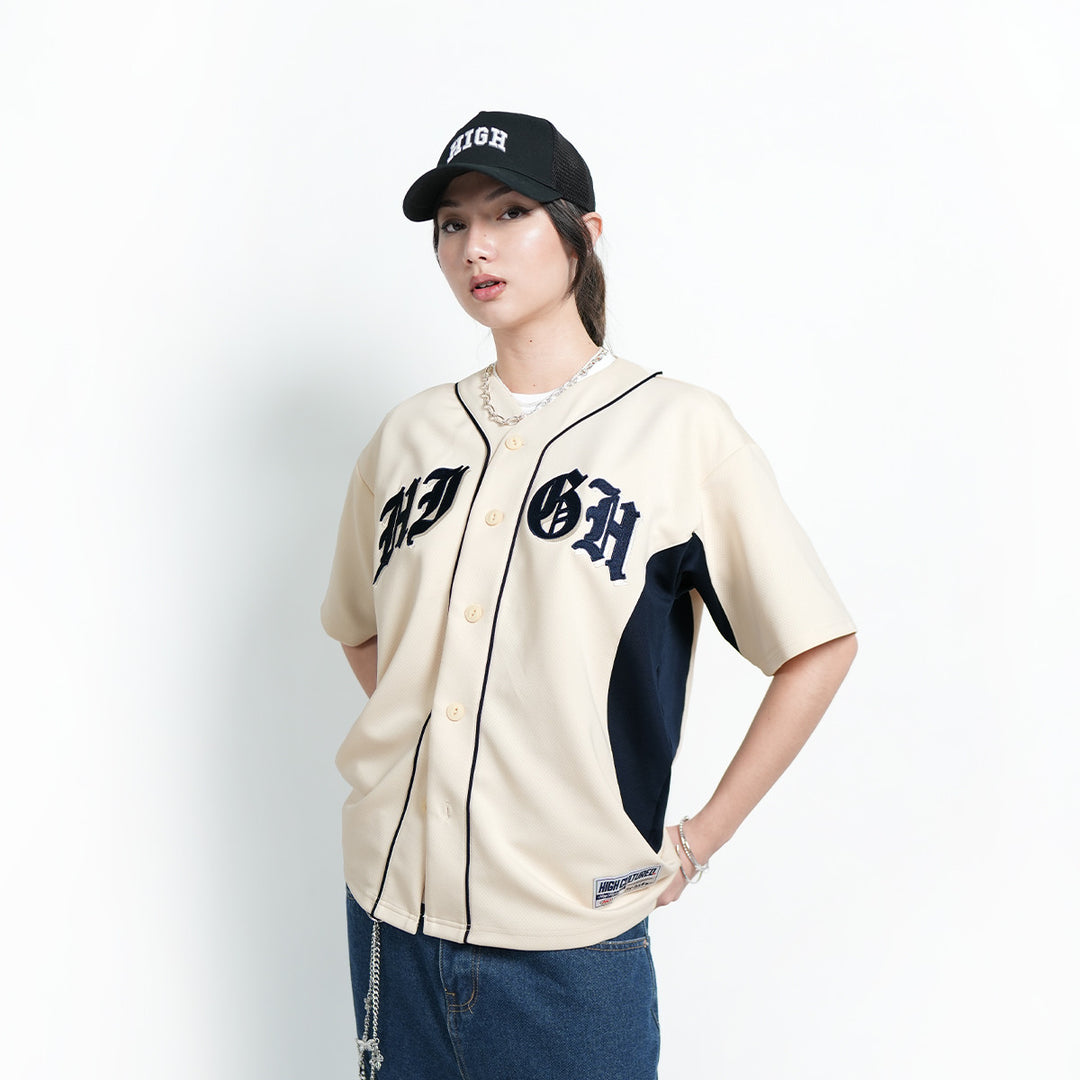 High Cultured Old English Trim Baseball Shirt - 91