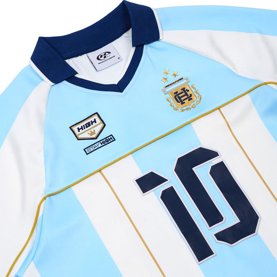 HIGH CULTURED Argentina World Cup Kids Jersey Polo Tee - 0021