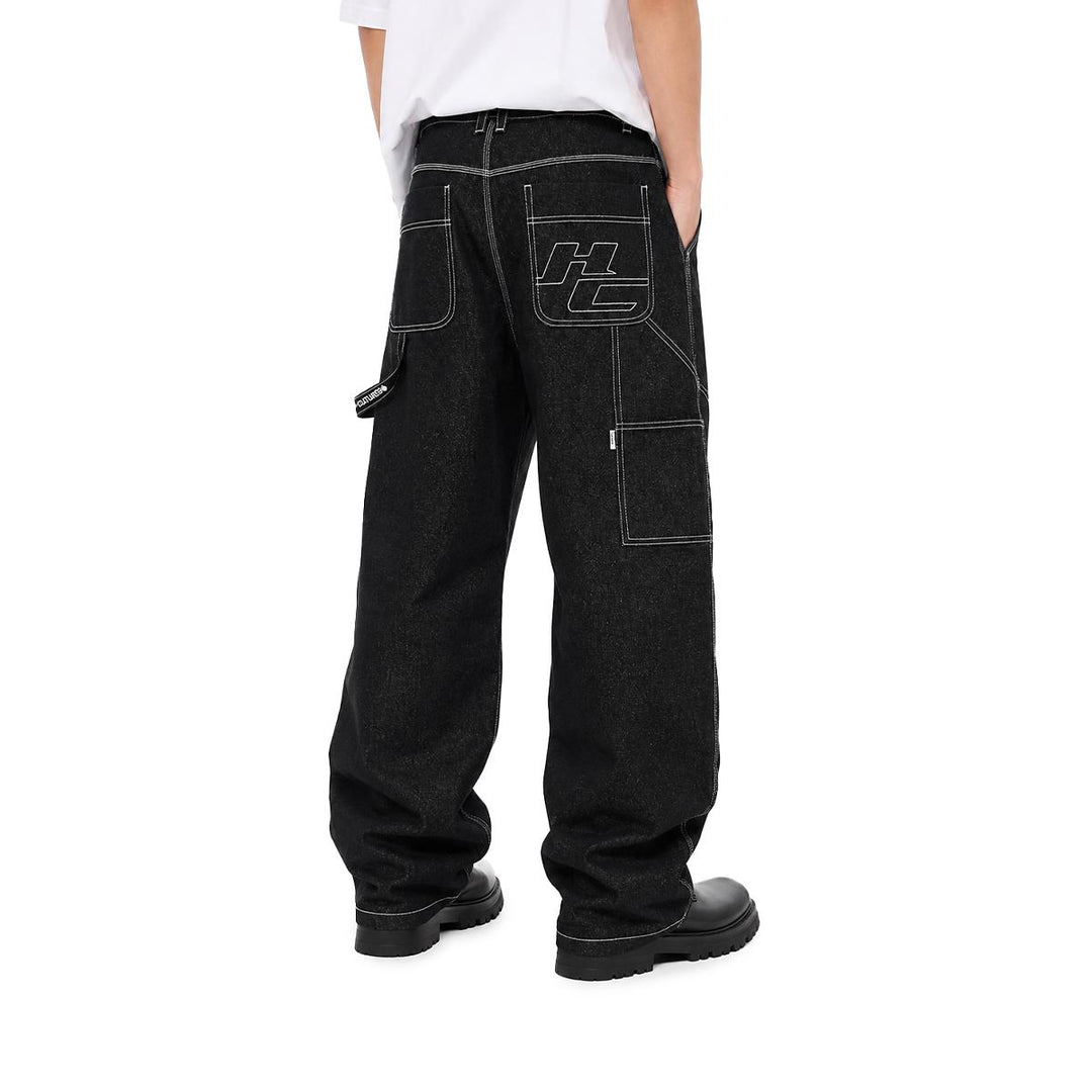 HIGH CULTURED Silver Arashi Raw Denim Baggy Long Jeans - 96