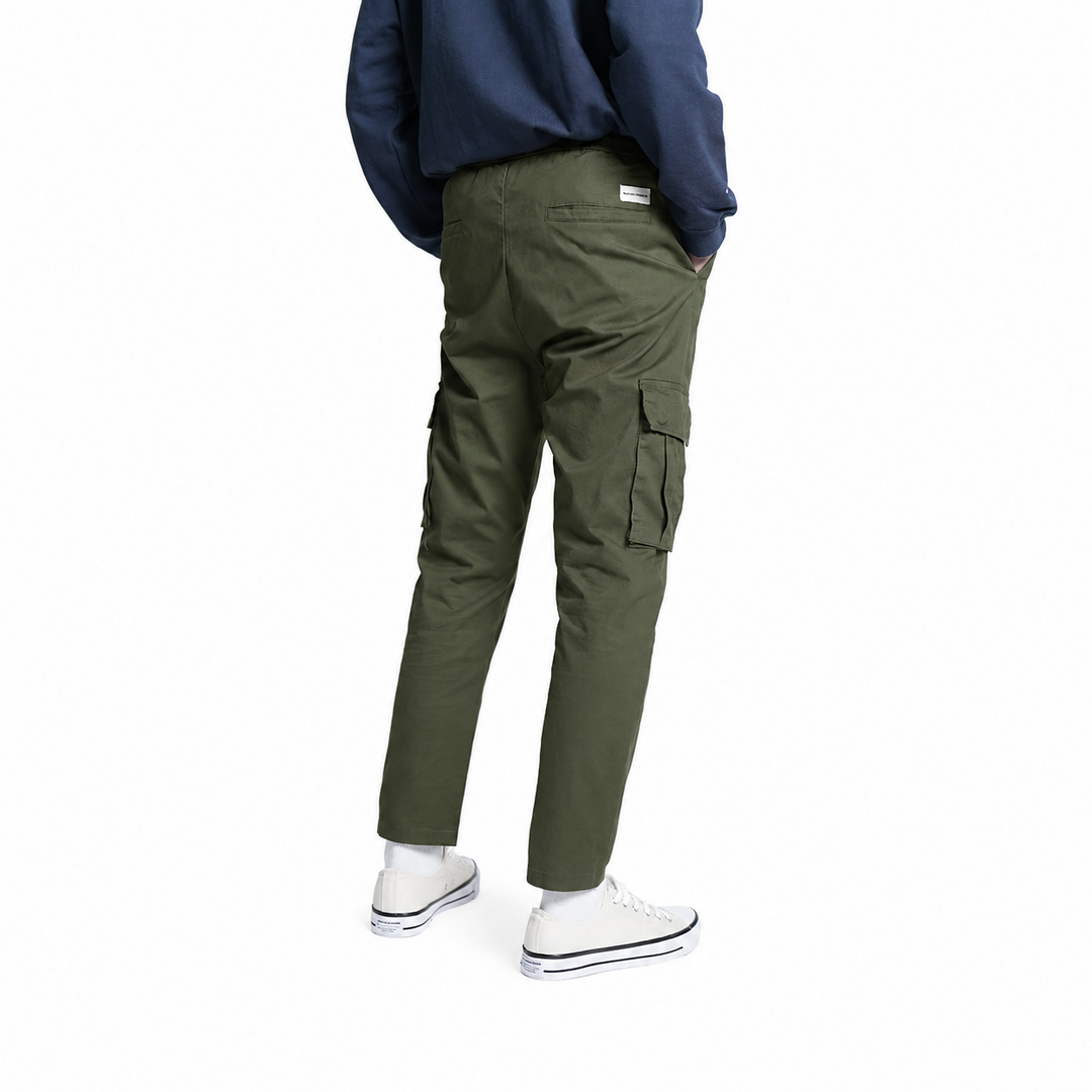 Elastic Cargo Cropped Pants - 139