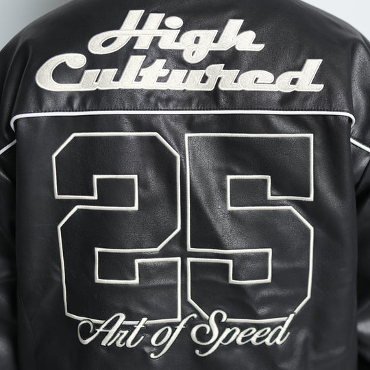 HC x Art Of Speed Leather Biker Jacket - 138