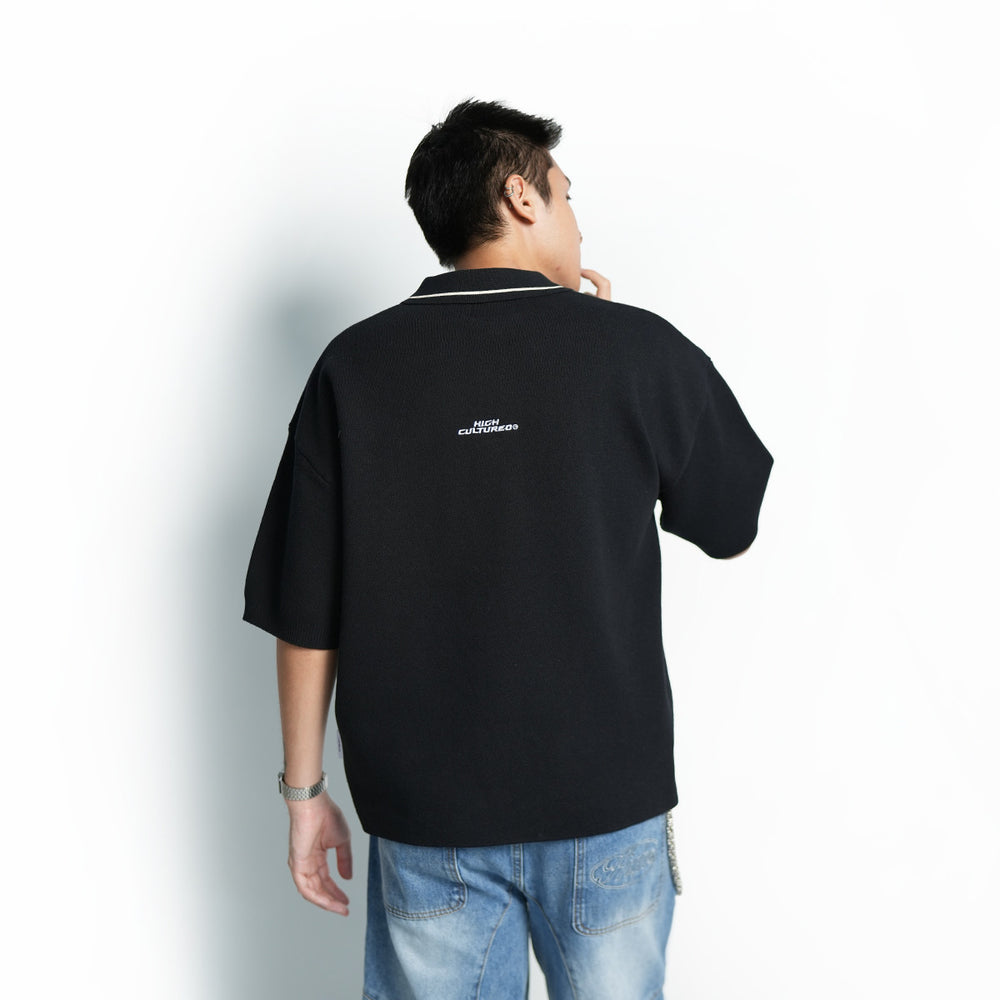 HIGH CULTURED Speedster Logo Knitted Polo Tee - 158