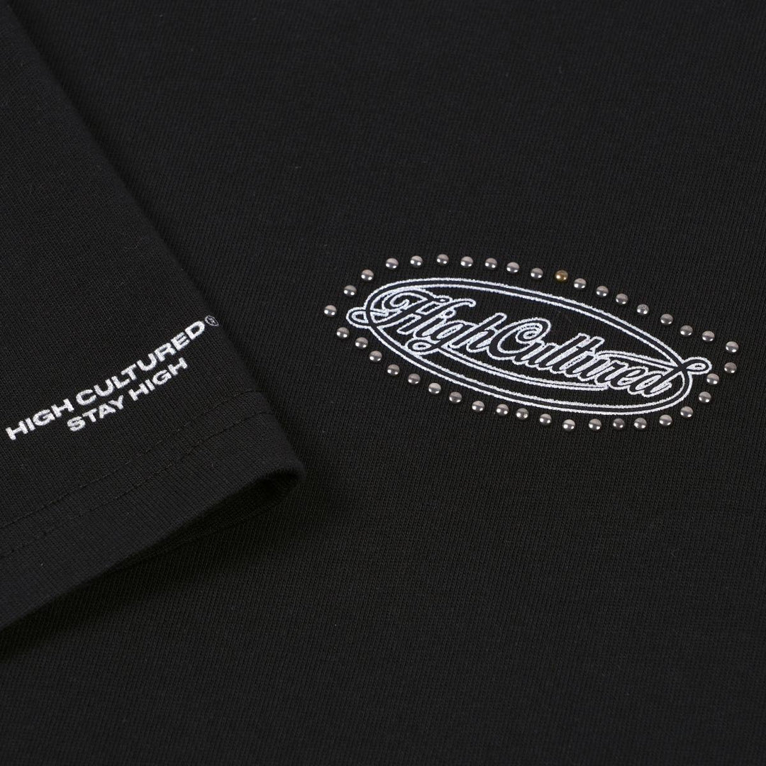 HIGH CULTURED Script Logo Studded Kids Tee - 0024