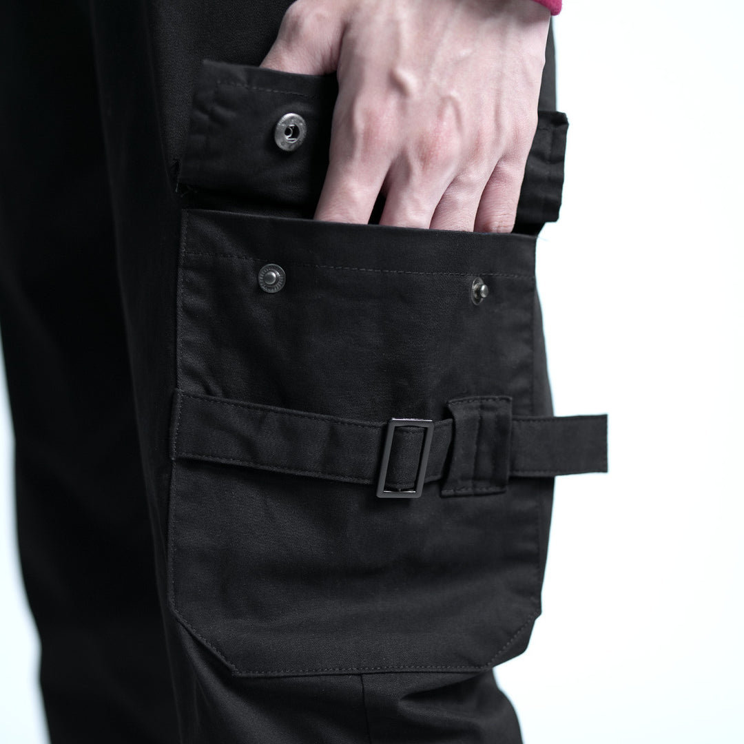 Elastic Patch Pocket Jogger Pants - 136