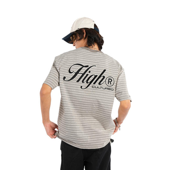 HIGH CULTURED Hyperloop Chrome Striped Tee - 1199