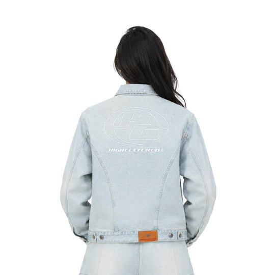 HIGH CULTURED Washed Denim Trucker Jacket - 155