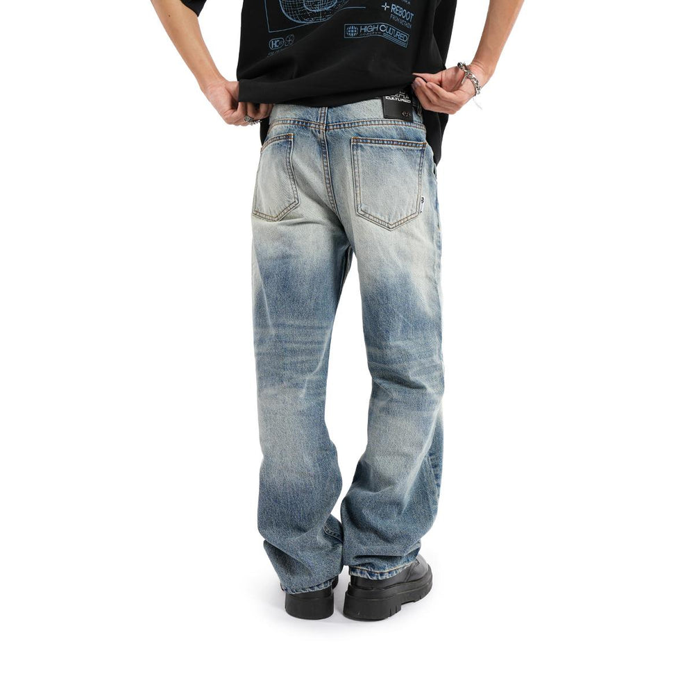 HIGH CULTURED Studio Washed Loose Long Jeans - 95