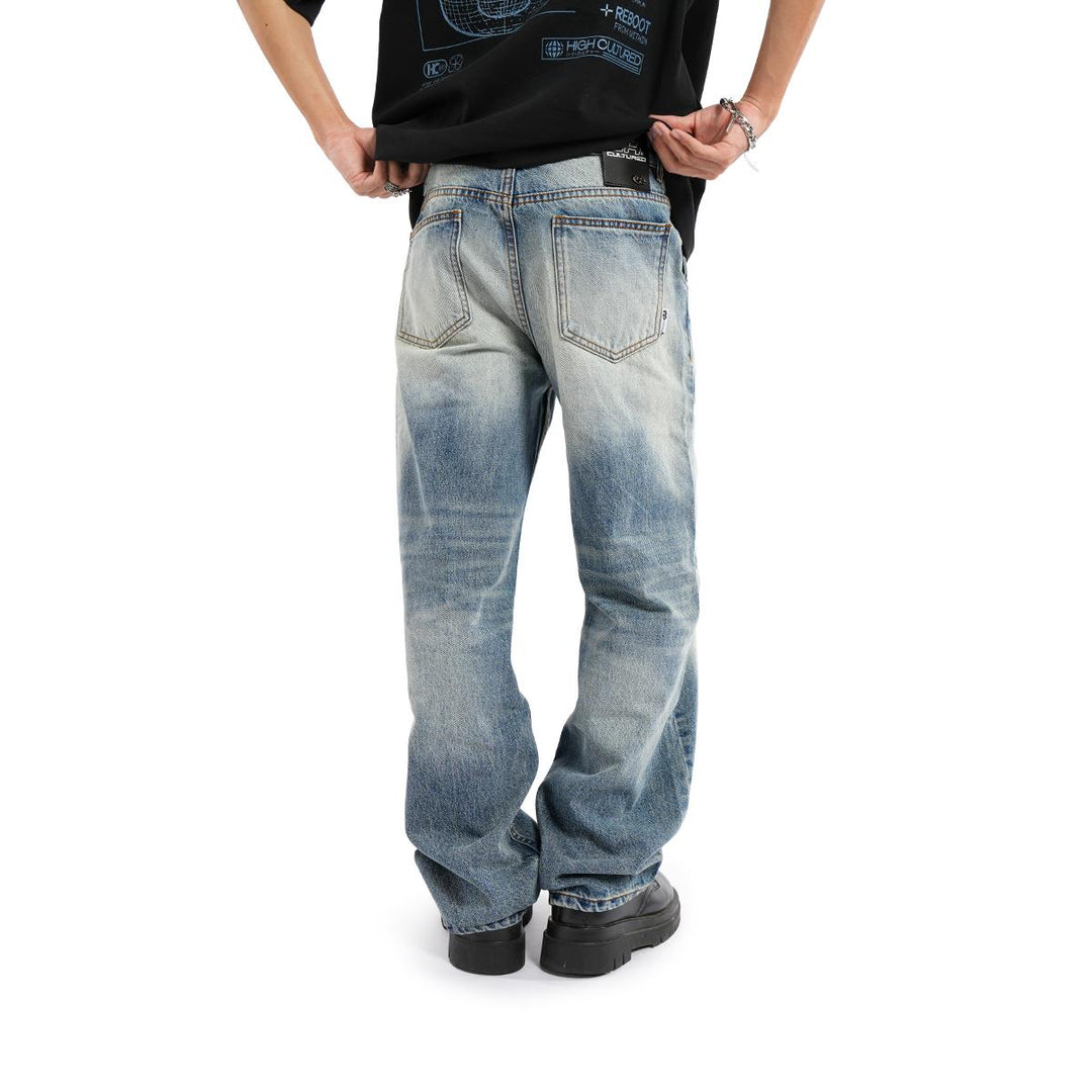 HIGH CULTURED Studio Washed Loose Long Jeans - 95