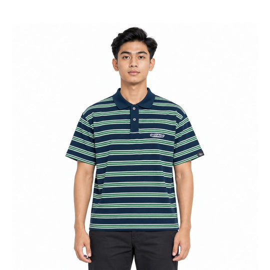 Street Era Metro Striped Boxy Collar Tee - 147