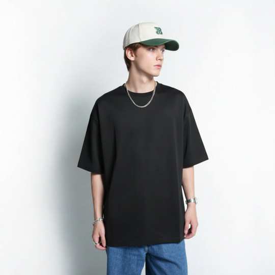 Hugh Space Cotton Loose Tee - 1023