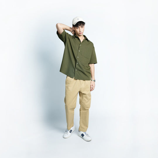 High Cultured Relaxed Short Sleeve Shirt with Pocket - 77