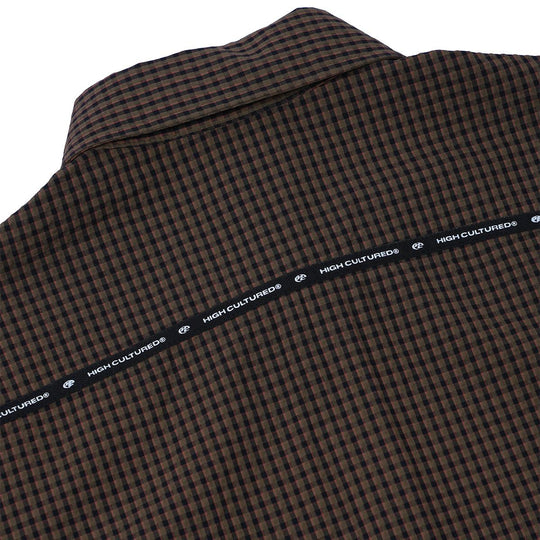 HIGH CULTURED Swirl Logo Checked Short Sleeve Shirt - 100