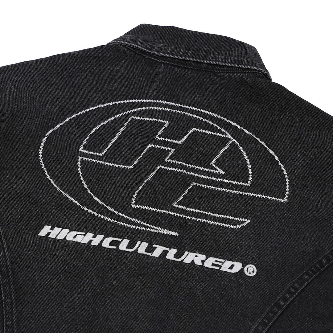 HIGH CULTURED Washed Denim Trucker Jacket - 155