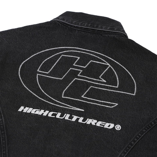 HIGH CULTURED Washed Denim Trucker Jacket - 155