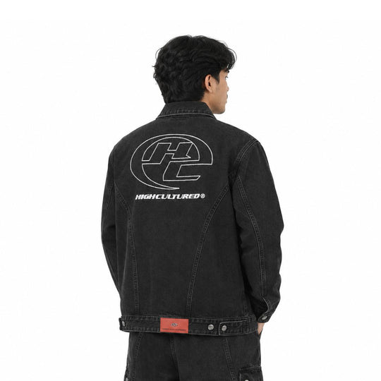 HIGH CULTURED Washed Denim Trucker Jacket - 155