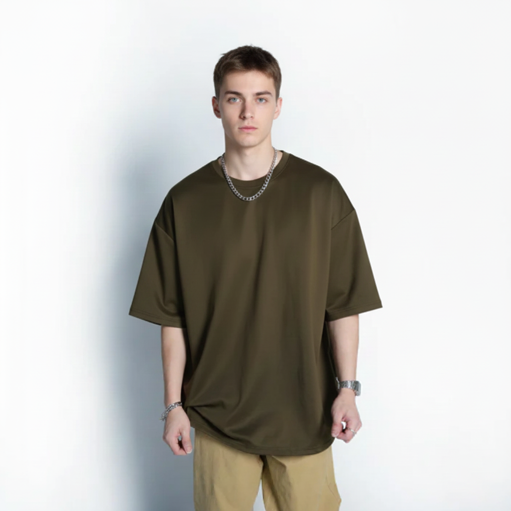 Hugh Space Cotton Loose Tee - 1023