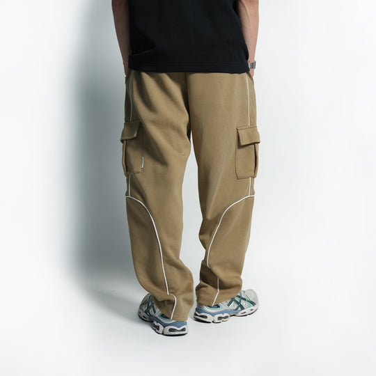 High Cultured Linear Stripes Long Cargo Pants - 153